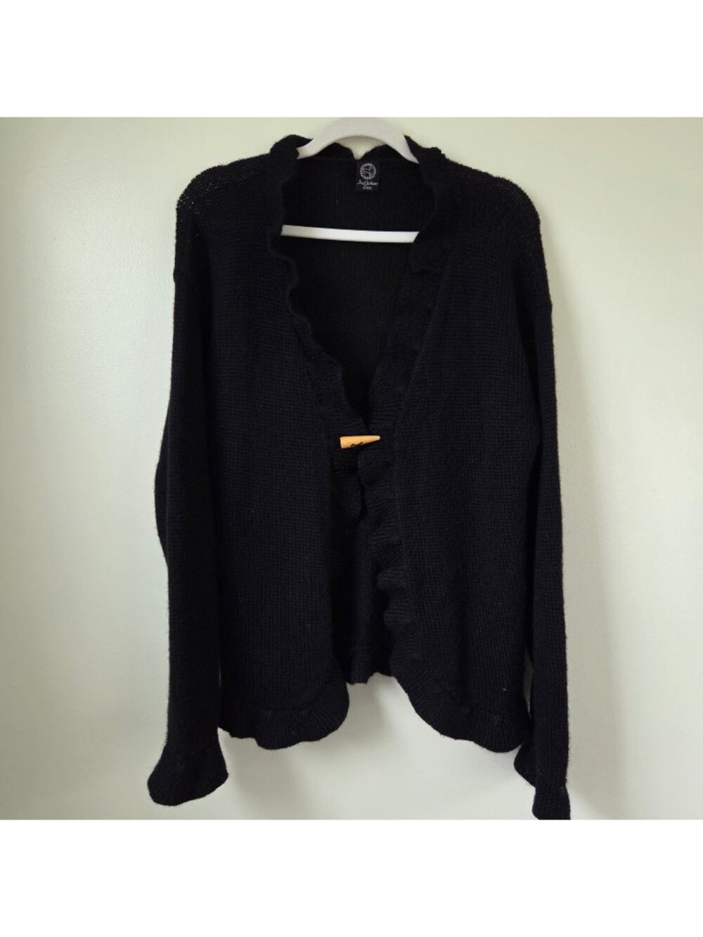 Inca Fashion 100% Alpaca Black Cardigan Sweater Women's Large